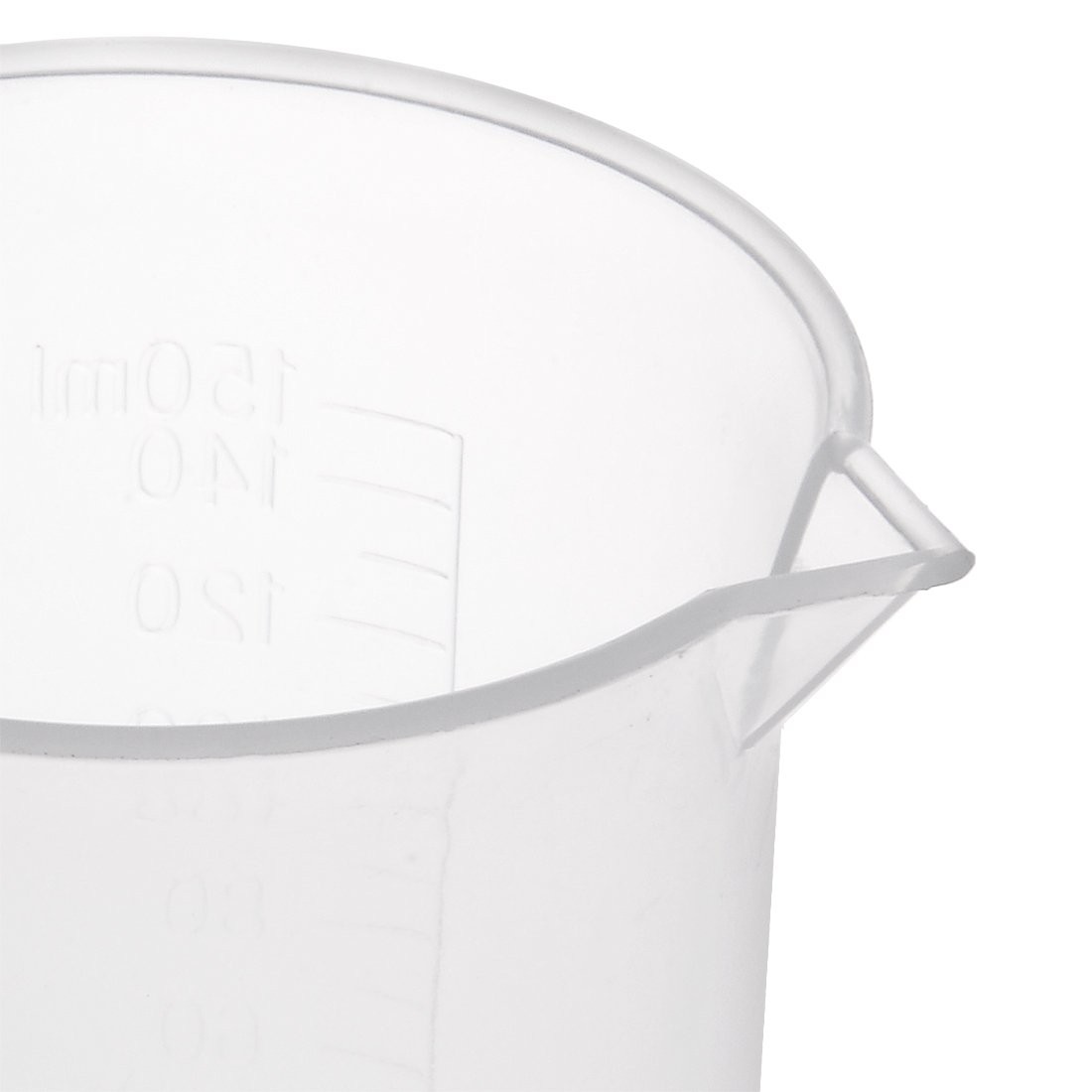 uxcell Measuring Cup 150ml PP Plastic Graduated Beaker 150ml, Transparent