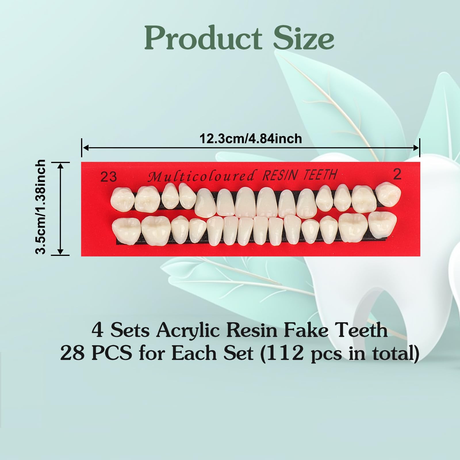 224 PCS Acrylic Resin Fake Teeth Complete Acrylic Resin Denture Dental Teeth …