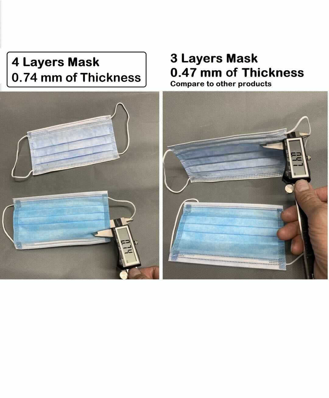 Lot of 4 Layer Face Mask Mouth & Nose Protector Respirator Masks with Filter