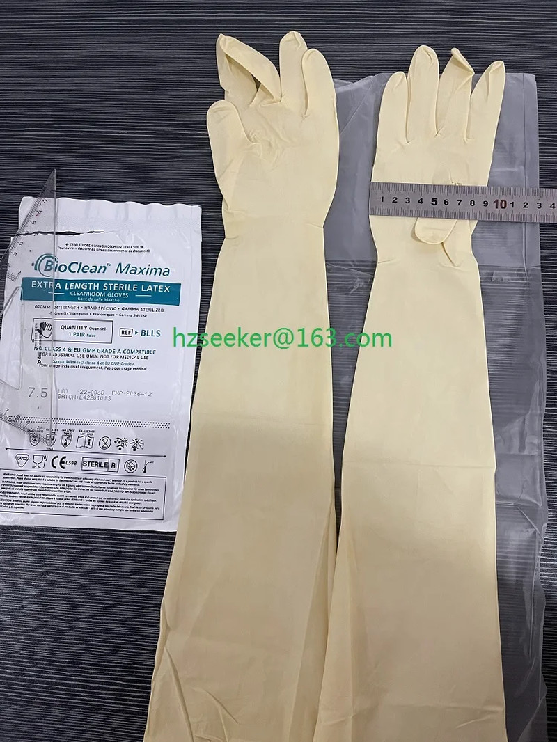 Ansell Bioclean Maxima BLLS(1 Pair) 24 Inch Disposable Latex Cleanroom Glove ISO