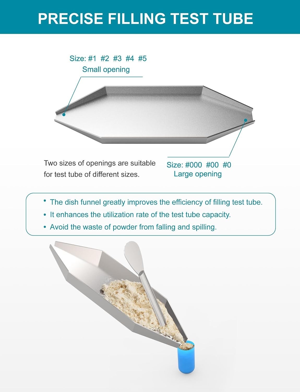 Filling Tools kit – Home & Labs Supplies with Empty Funnel Tray and Spoon Sco…