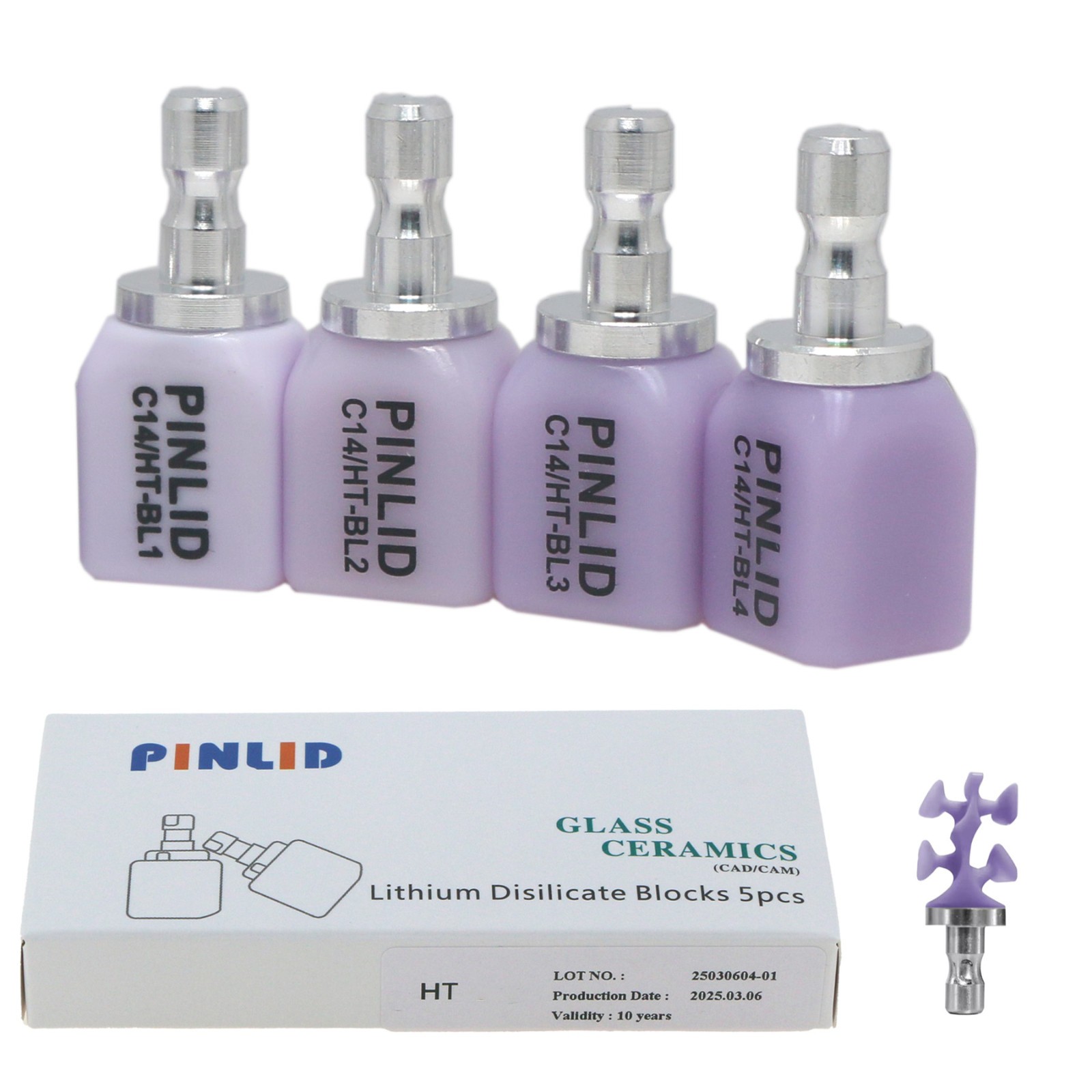 US Dental Glass Ceramic C14 Lithium Disilicate Blocks Cerec Emax CAD CAM Inlab