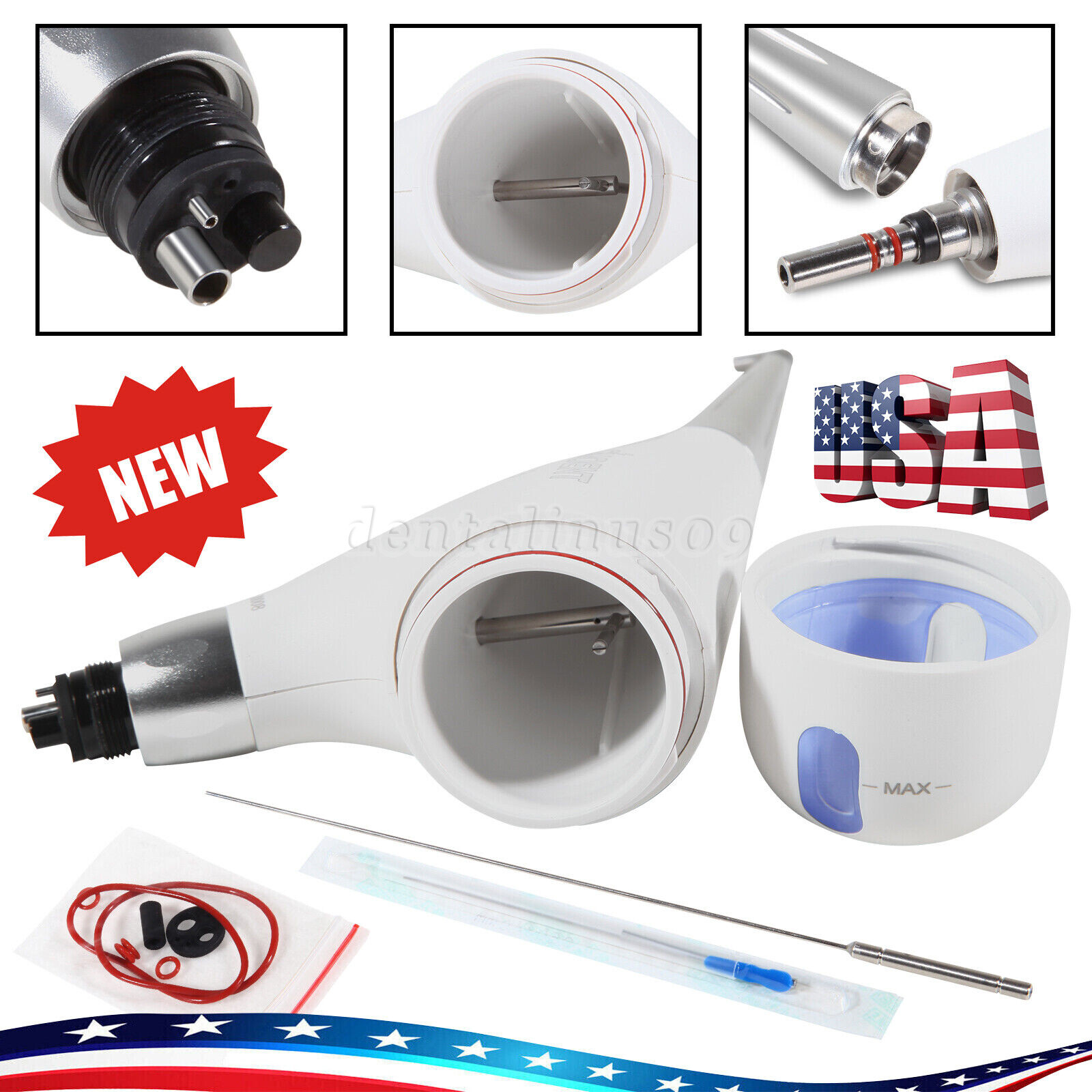 USA Dental Air Flow Teeth Polishing Polisher Handpiece Hygiene Prophy Jet 4 Hole