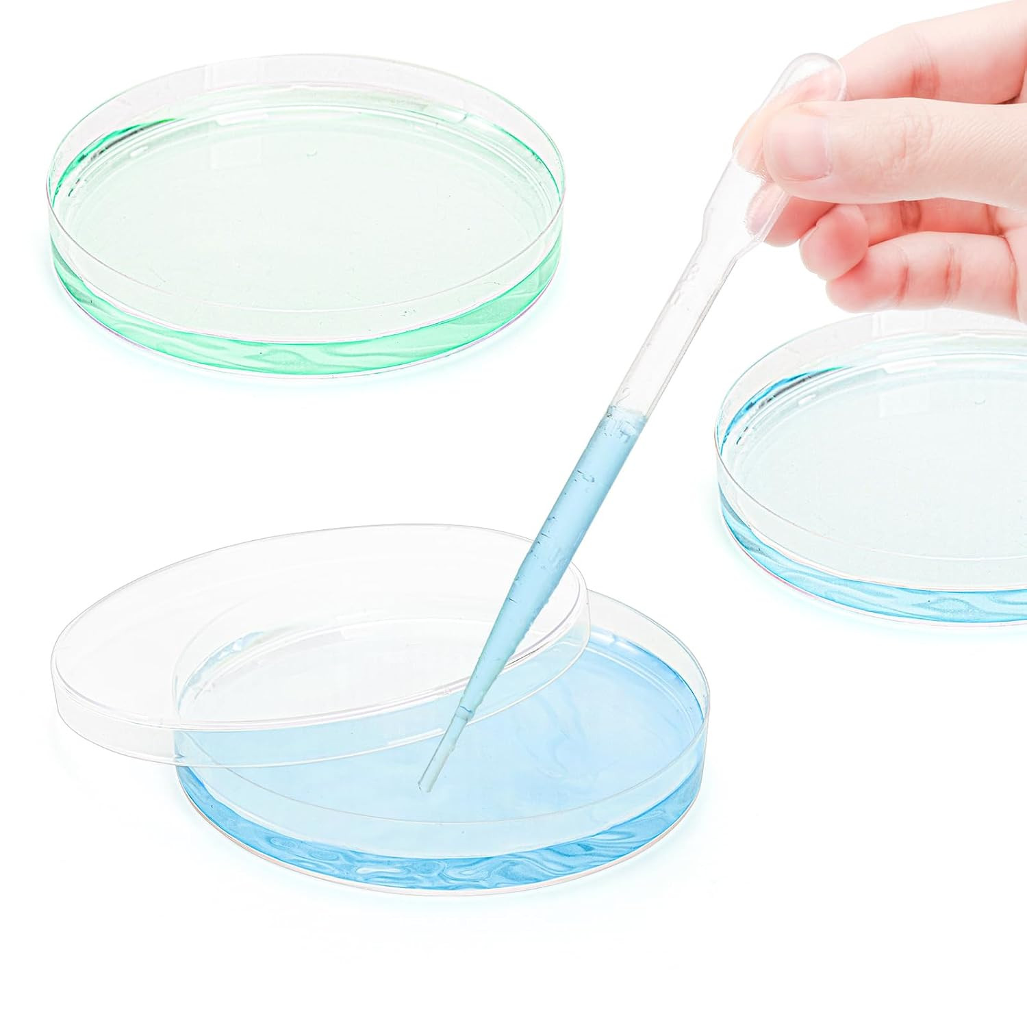 Bekith Petri Dishes with Lids, 50 Pack 90Mm Dia X 15Mm Deep Plastic Sterile