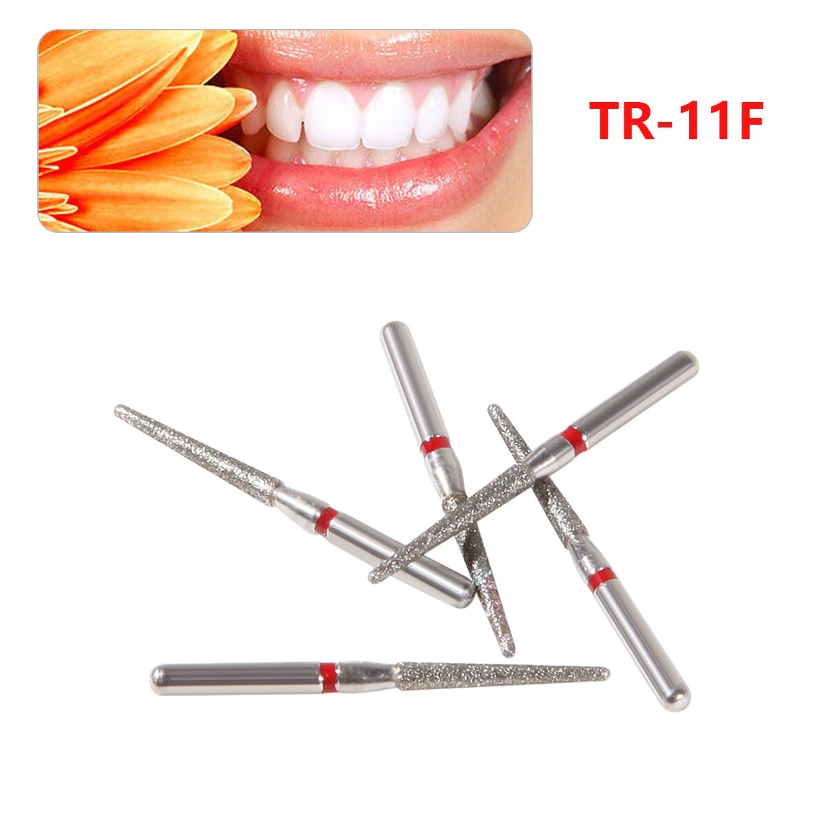 50pcs Dental Turbine Taper Diamond Burs TR for High Speed Handpiece 5Pc/Pack SA