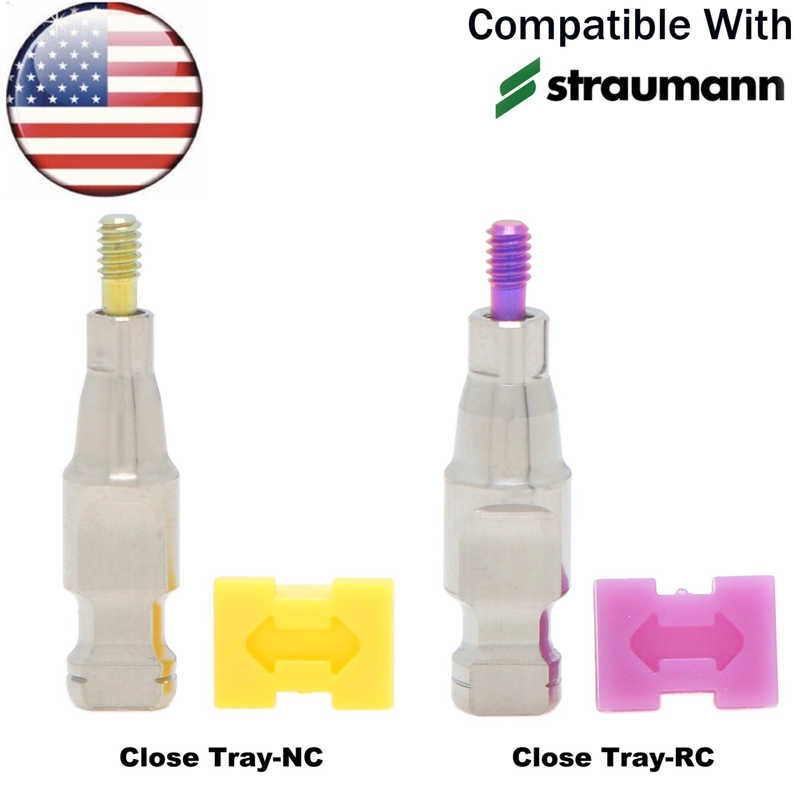 US Fit Straumann ITI Healing Abutment NC/RC Transfer Impression Open/Closed Tray