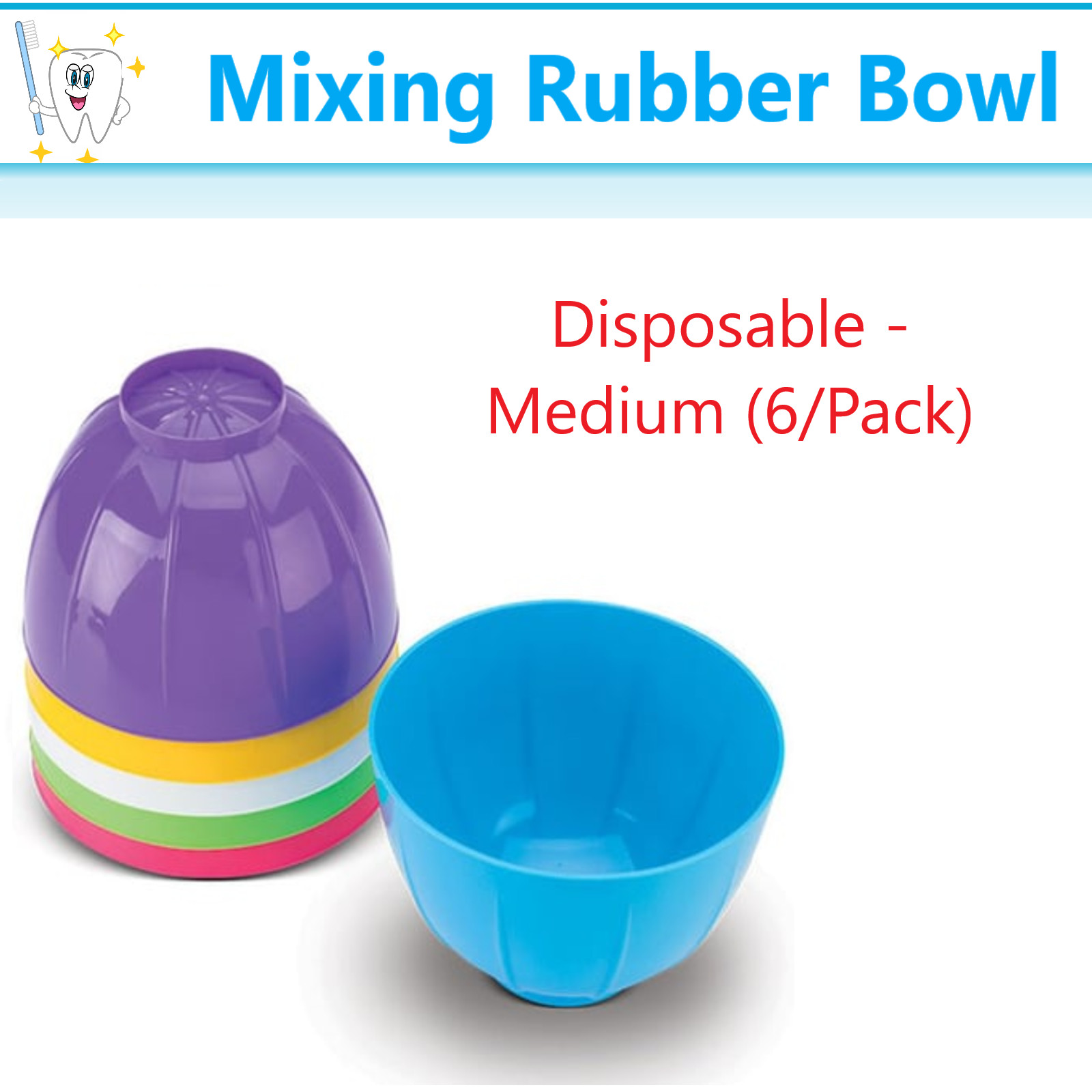 Dental Lab Flexible Rubber Impression Mixing Alginate Bowl – Small, Medium Large