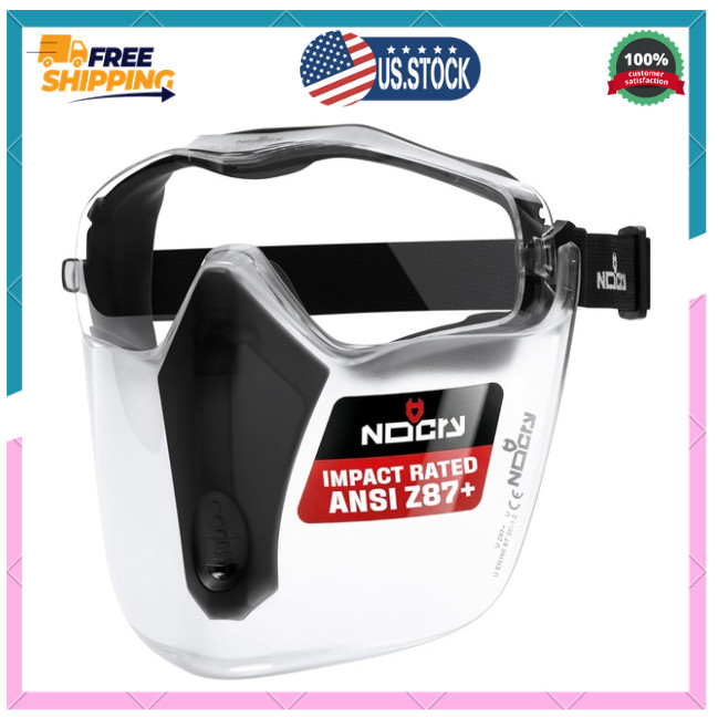 NoCry Safety Face Shield Mask for Work with Premium Anti Fog and Anti Scratch