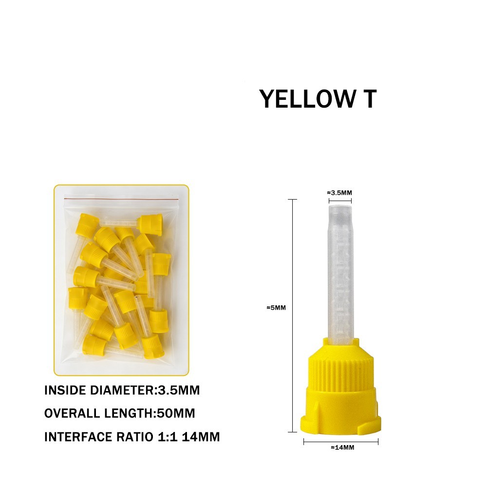 100Pcs Dental Mixing Tips Impression HP Tips 1:1 for Light Body USA