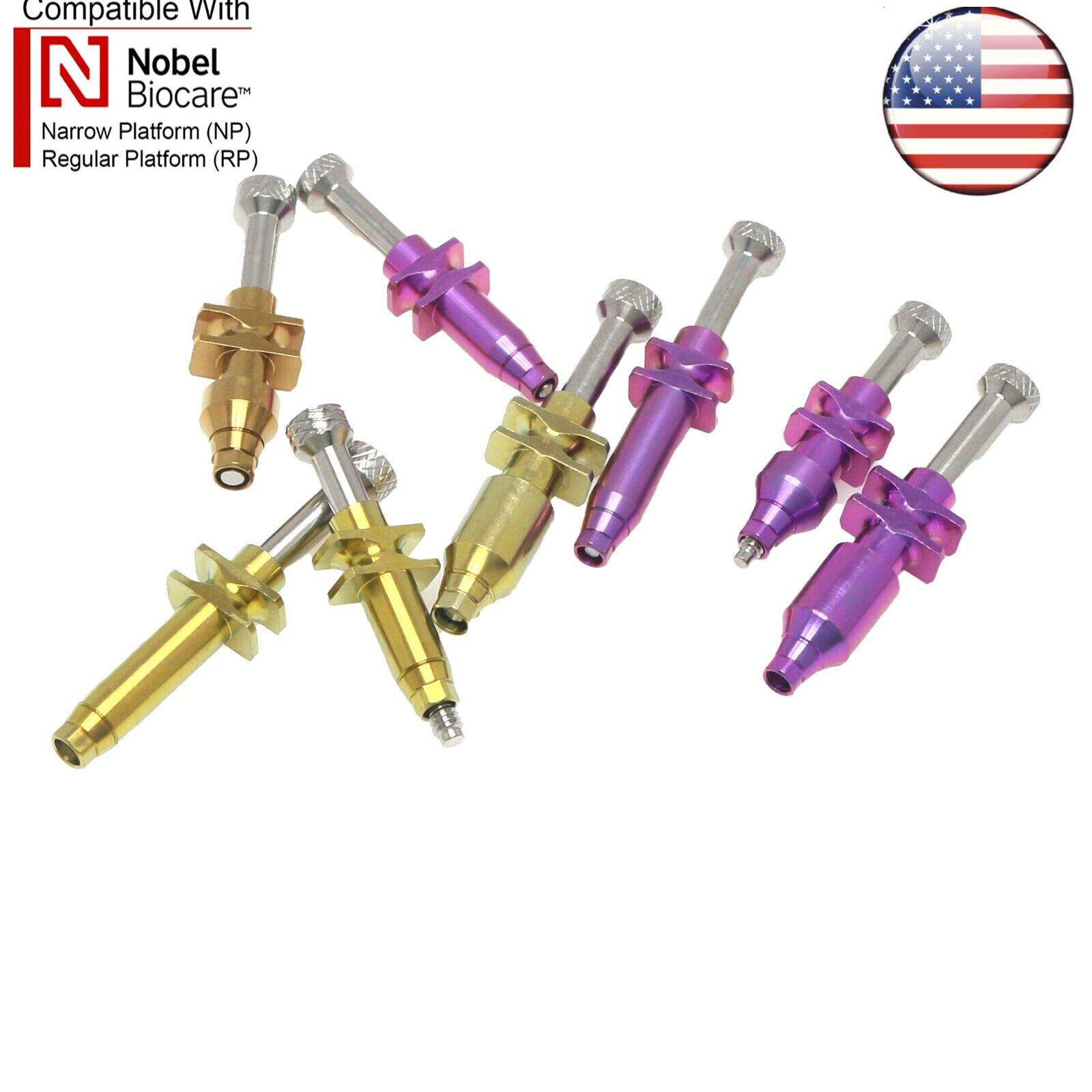 US Dental Nobel Active NP/RP Impression Transfer Coping Open Close Tray Analog