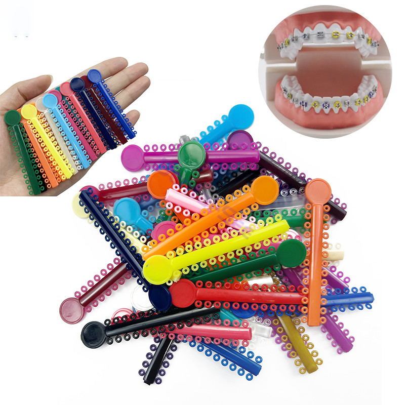 1040Pcs Dental Orthodontic Ligature Ties Elastic Rubber Bands for Brackets Brace