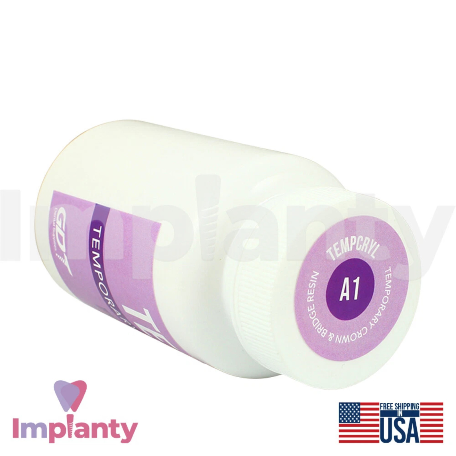 GDT Dental Tempcryl Resin Powder 100g & Liquid 150ml Set Self Cure & Durable