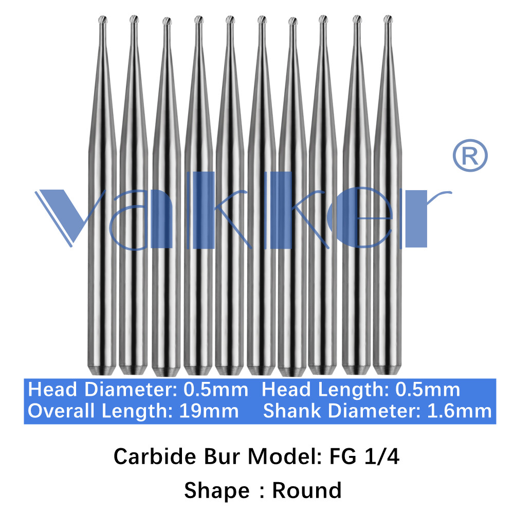 10/Pk Dental Carbide Burs for High Speed Handpiece 19mm FG 25mm FG SURG Surgical
