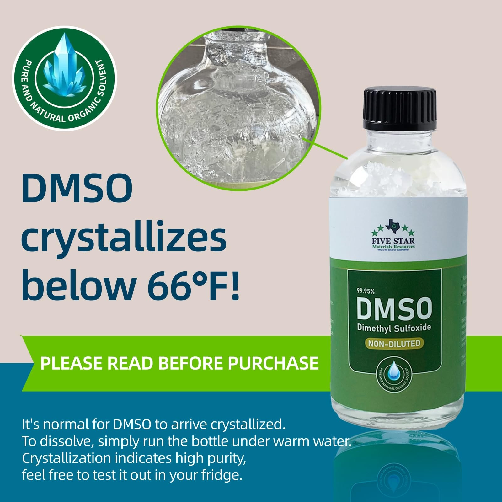 Dimethyl Sulfoxide (DMSO) 99.95% Pure Liquid |8 oz. DMSO Non-diluted |…