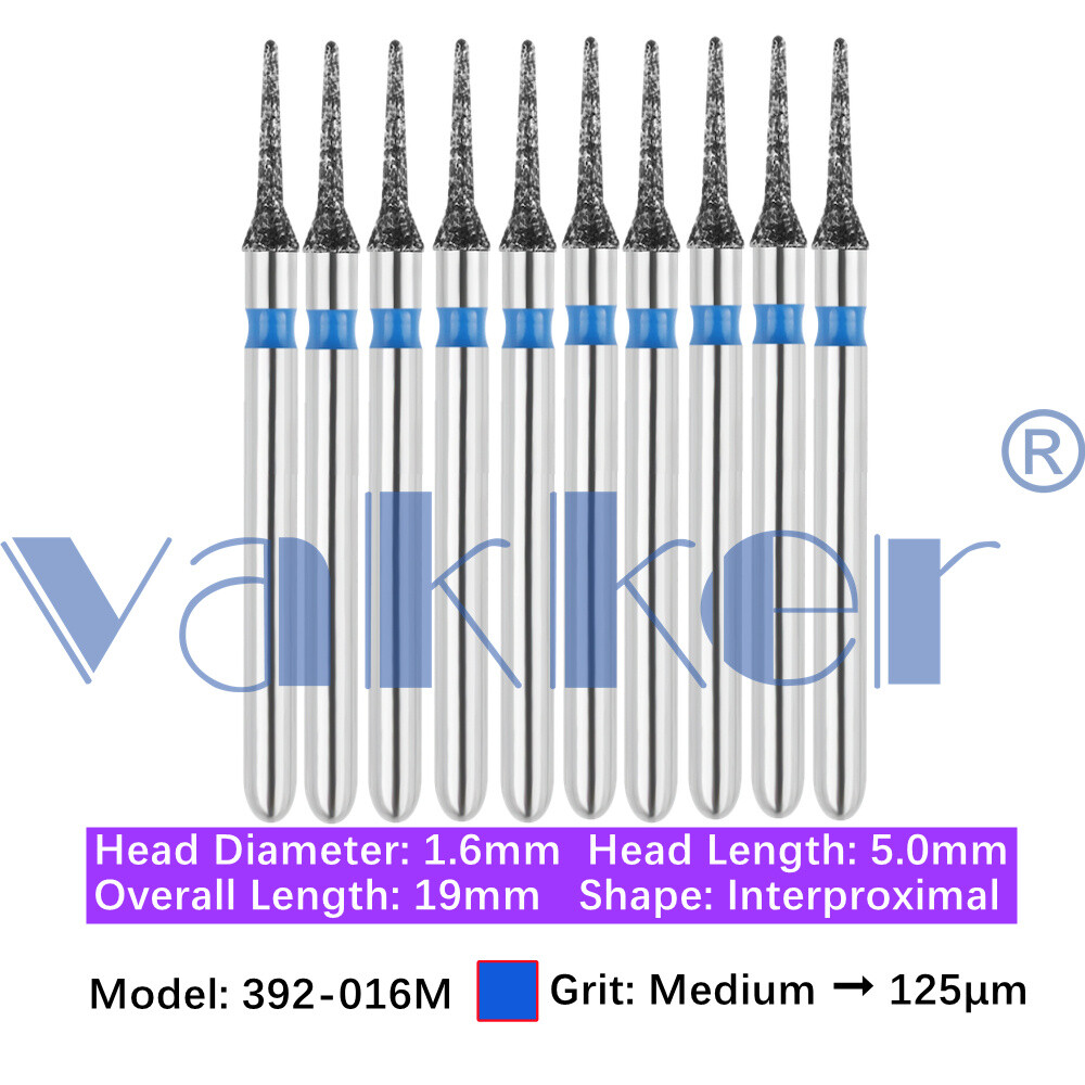 10pc Diamond Burs Shape Inter Proximal Gross Reduction Super Fine Medium Coarse