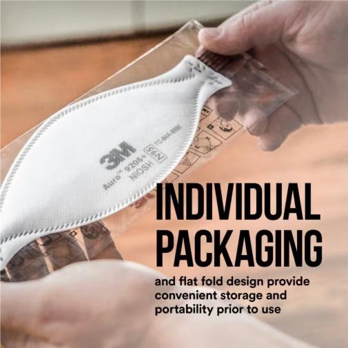 3M Aura 9205+ N95 NIOSH Disposable Particulate Respirator Mask, 20 pcs. per pack
