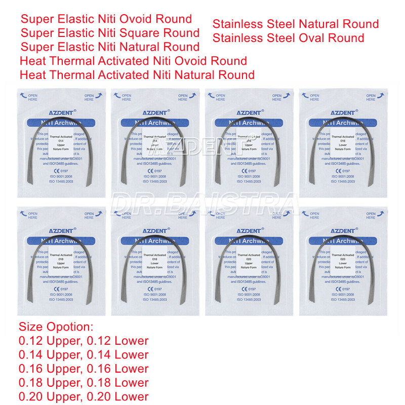 AZDENT Dental Orthodontic Arch Wire Heat Thermal Activated /Niti/Stainless Steel