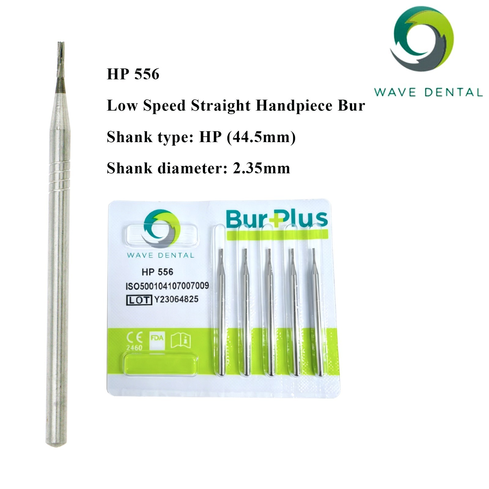 US Wave Dental Carbide Straight Fissure Surgical HP Burs For Low Speed Straight