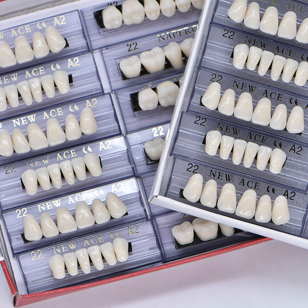 1/3/5Box 22#A2 Dental Acrylic Resin Denture Full Set Teeth Upper Lower Shade USA