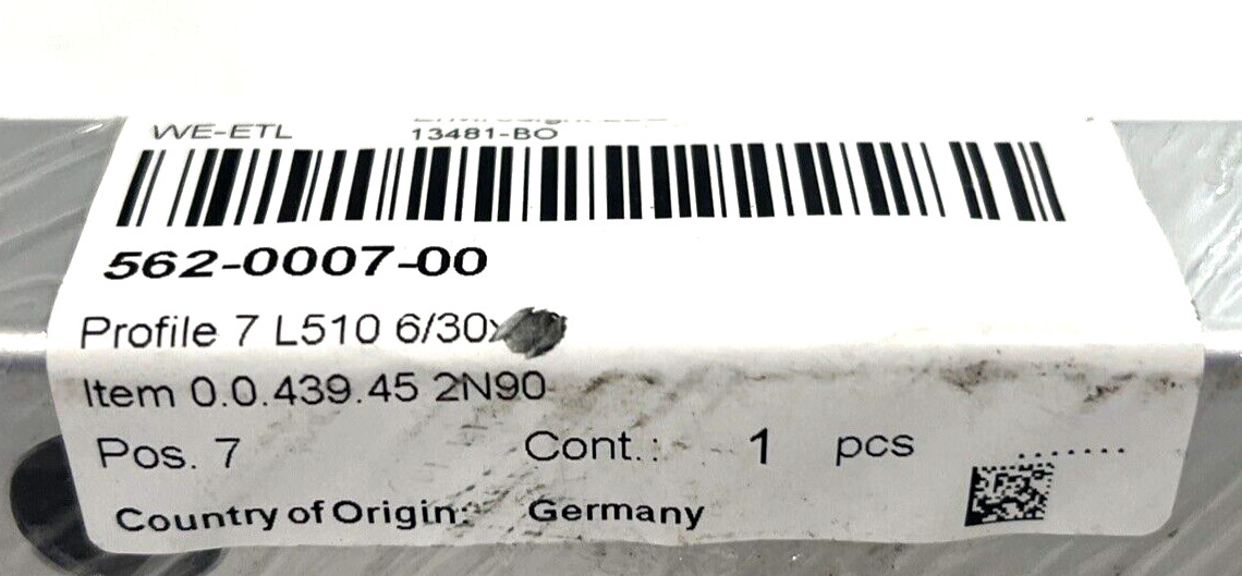 OIPEK 562-0007-00 Profile 7 L510 6/30 F8224327 WE-ETL
