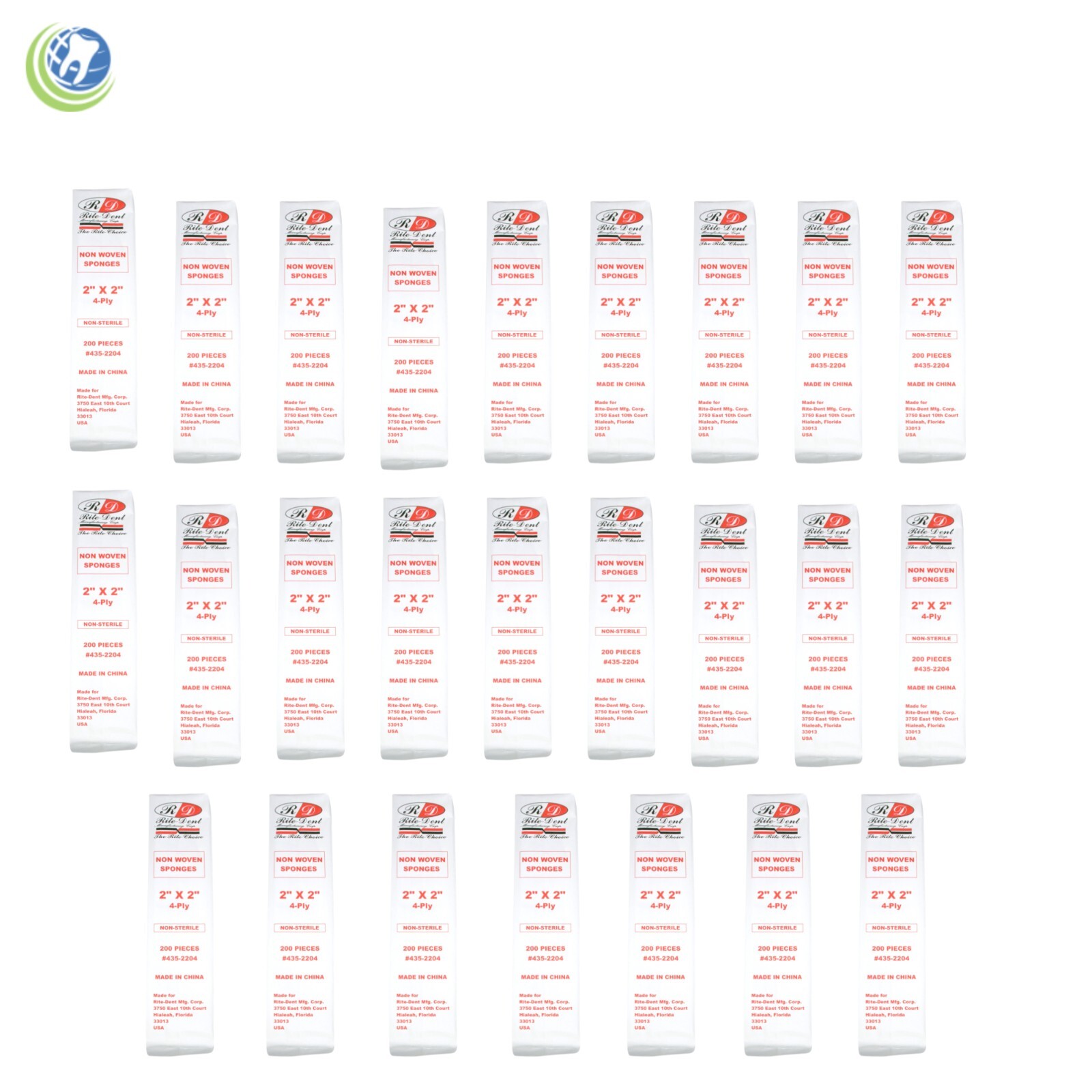 GAUZE 2 X 2 4 PLY NON WOVEN CASE OF 5,000 DENTAL MEDICAL HOSPITAL HYGIENIST