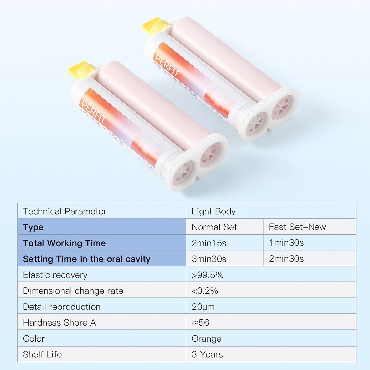 Dental Impression Material silicone Putty Normal Fast Set Heavy/Light Body