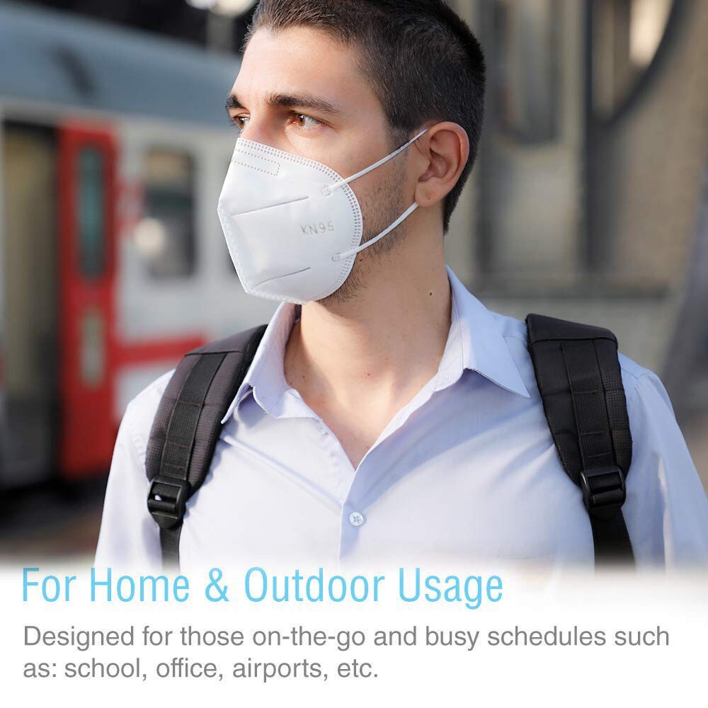 SUNCOO Protective KN95 Face Mask – 20 Pack, 5 Layers Cup Dust Mask Protection