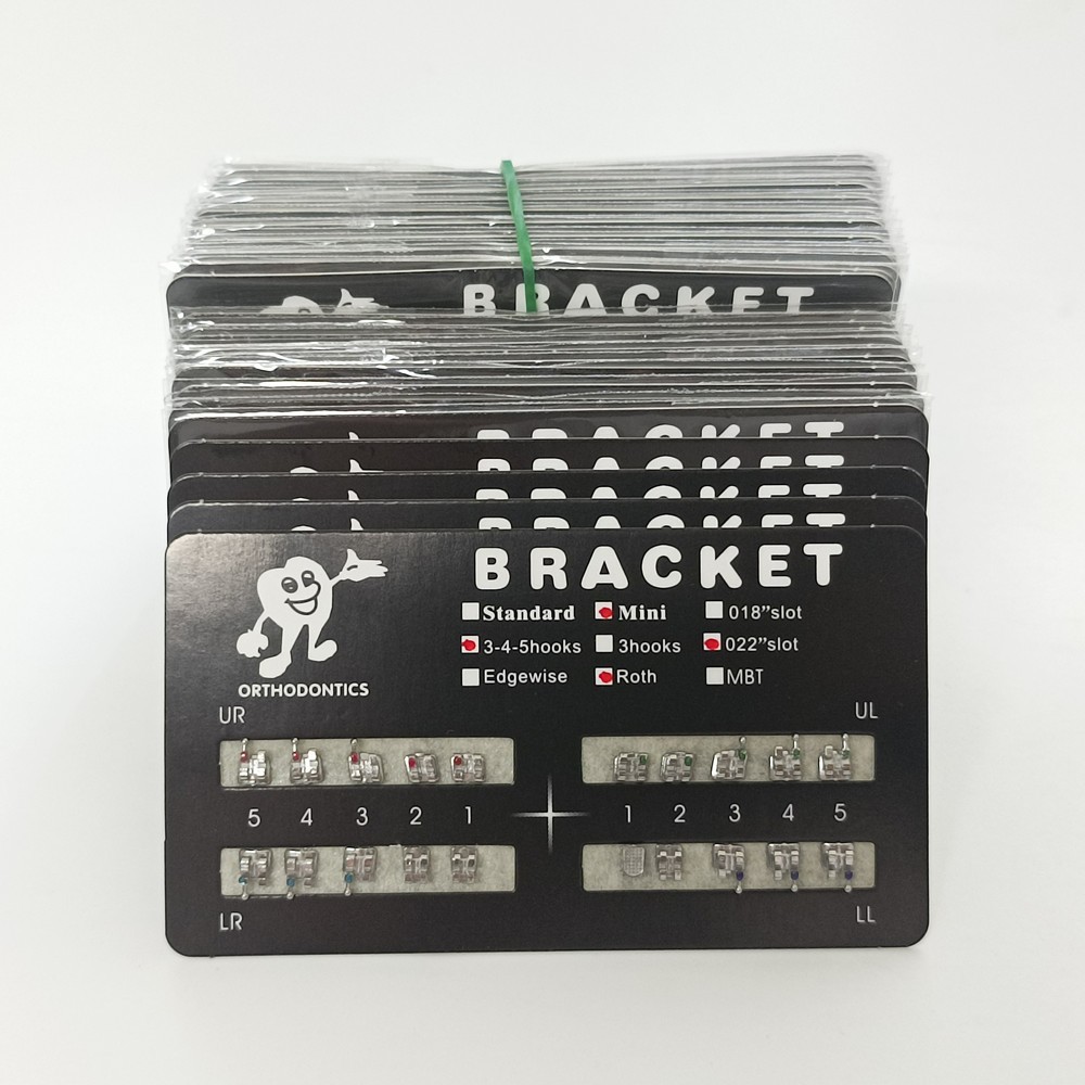 1-500Set Dental Orthodontic Metal MIM Monoblock Brackets Mini Roth 022 345 hooks