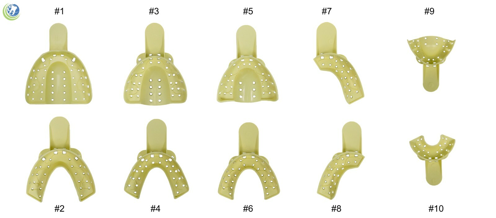 100 DISPOSABLE PLASTIC AUTOCLAVABLE IMPRESSION TRAYS DENTAL EMPORIUM CHOOSE SIZE