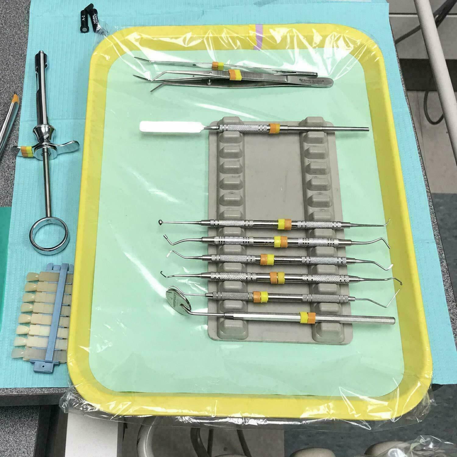 3Boxes Dental Size B Tray Covers Sleeve Small Disposable Clear Plastic 10.5″x14″