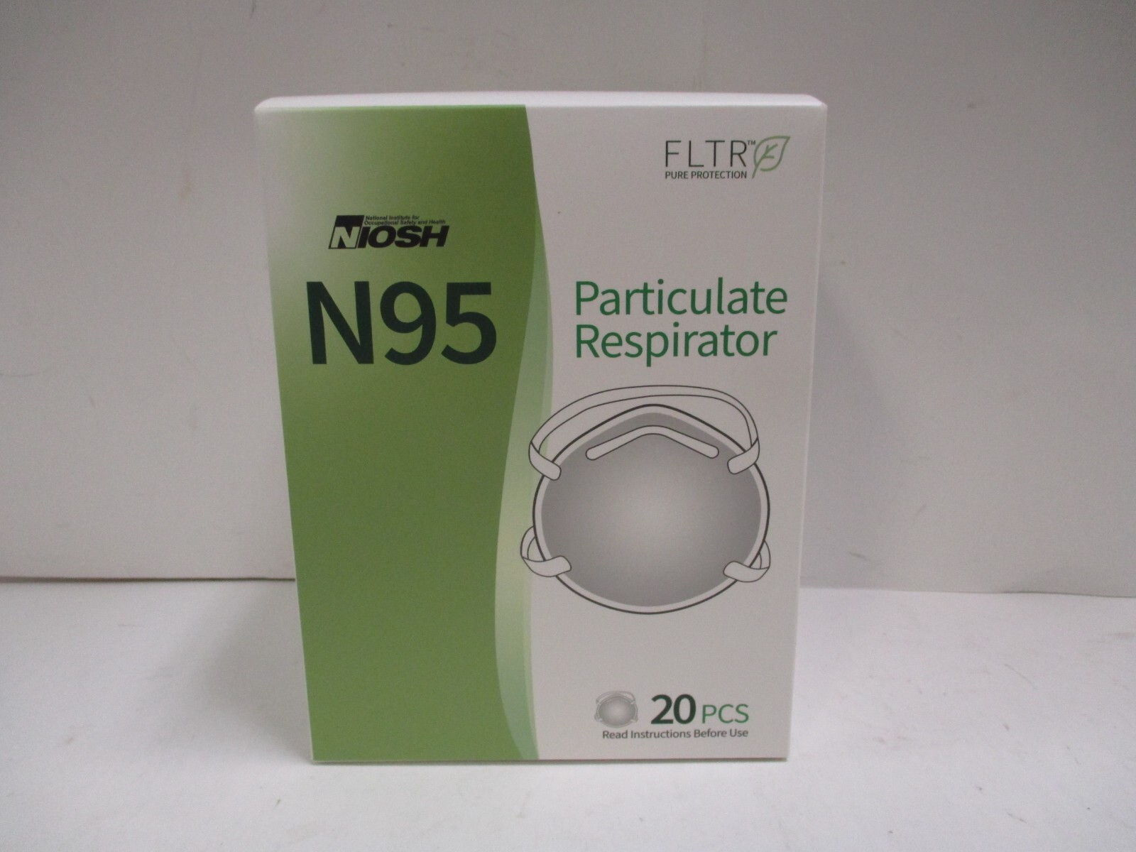 NIOSH N95 Round Respirator Face Mask, 20 masks per box, exp: 11/2023