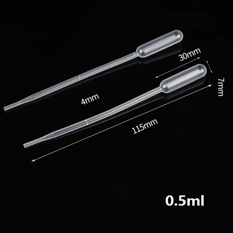 100Pcs 0.2/0.5/1/2/3/5/10ml Disposable Plastic Eye Dropper Lab Transfer Pipettes