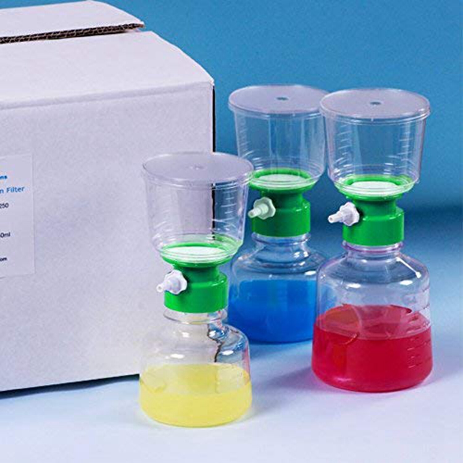 500mL Sterile Bottle Top Vacuum Filter Units with 0.22um PES Membrane Pack of 4