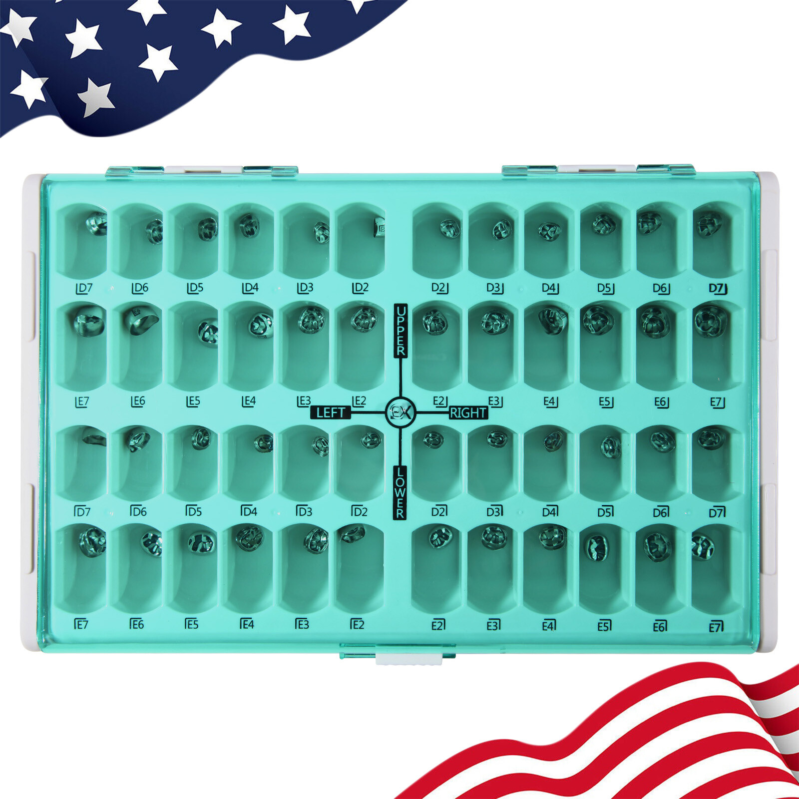 48pcs Stainless Steel Dental Kids Primary Molar Crowns Preformed Pediatric USA