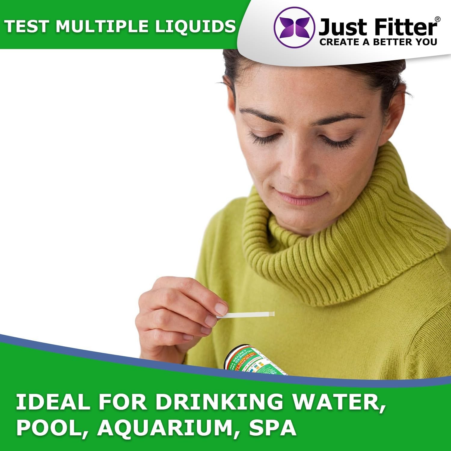 Just Fitter Alkaline Water pH Test Strips. Testing Kit for Home Drinking…