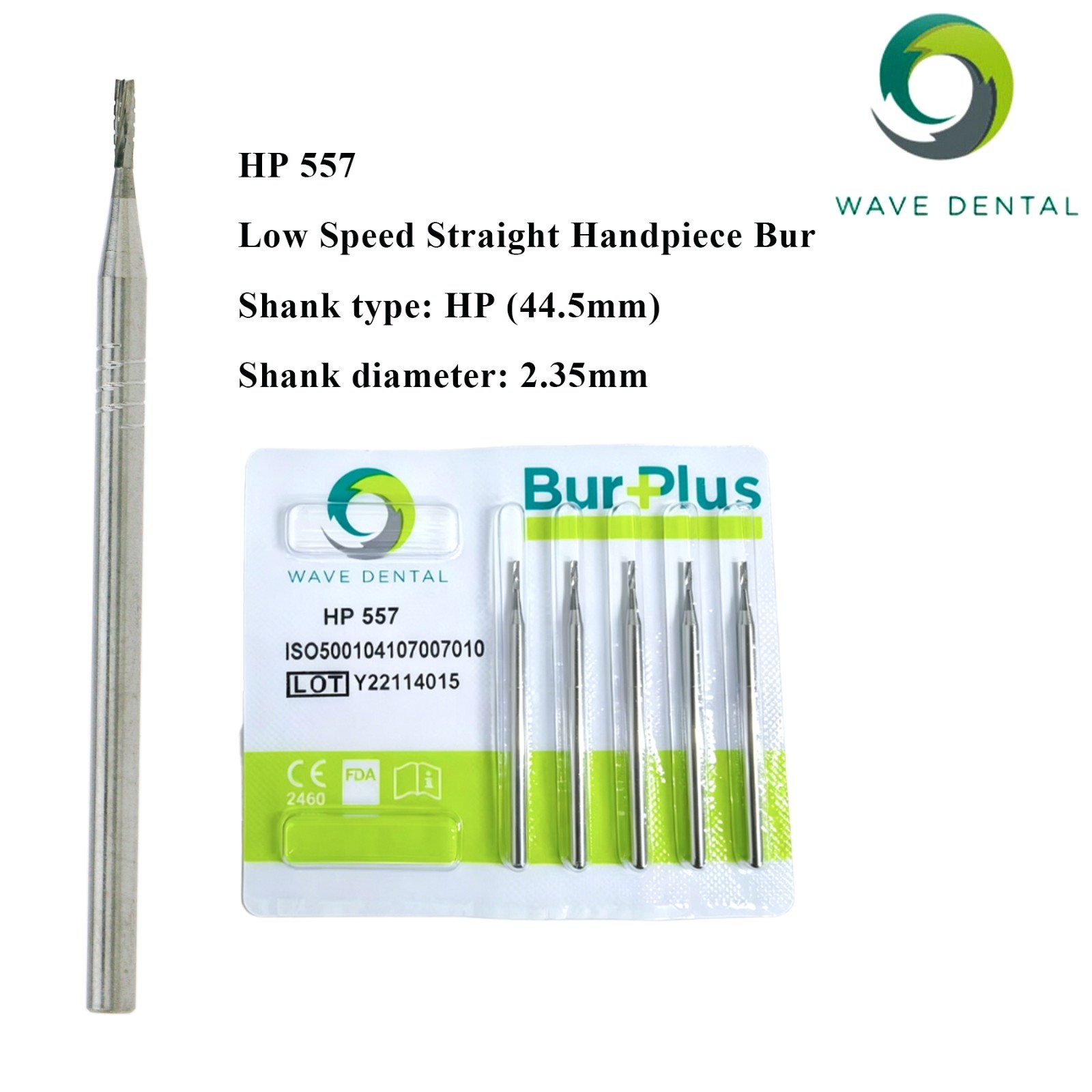 US Wave Dental Carbide Straight Fissure Surgical HP Burs For Low Speed Straight