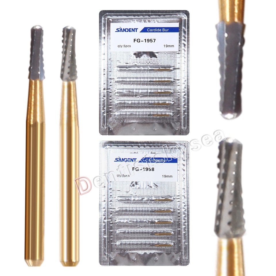 FG-1957/FG-1958 High Speed Dental Tungsten Steel Carbide Crown Metal Cutting Bur