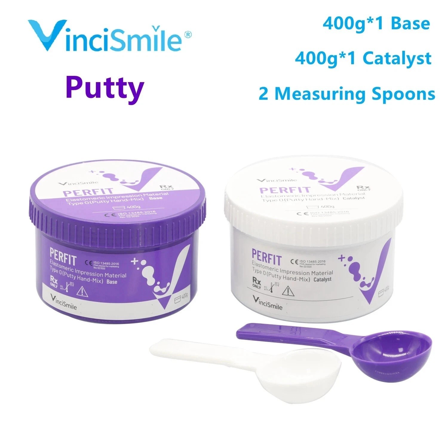 PERFIT Dental Putty VPS Impression Material Base Normal Set 2 x 400g