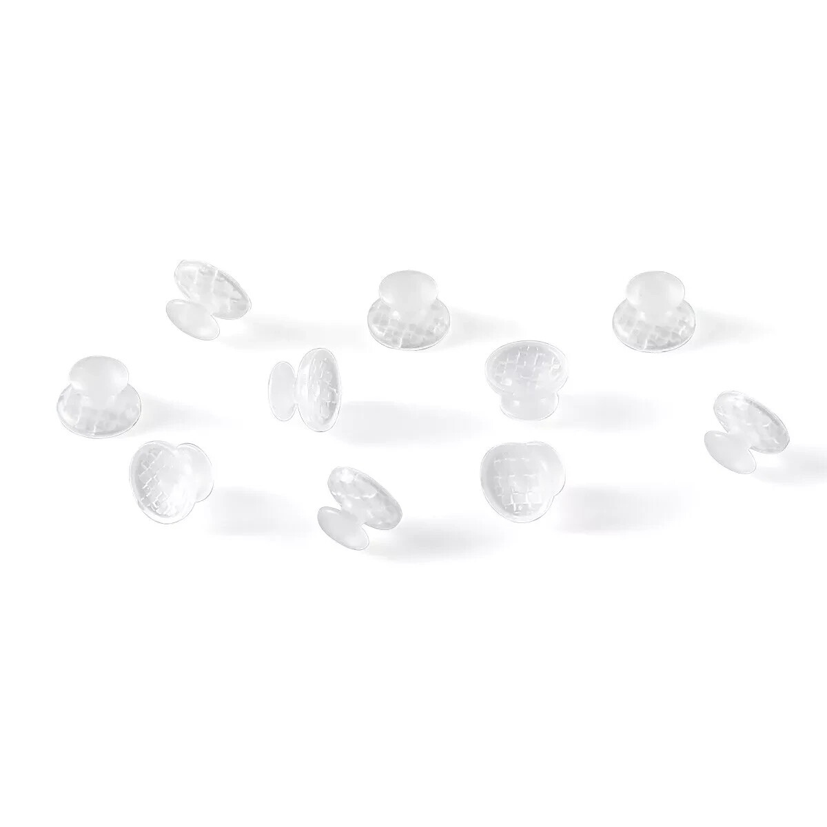 10Pcs/Pack Dental Orthodontic Ceramic Lingual Button Bondable Round Base Clear