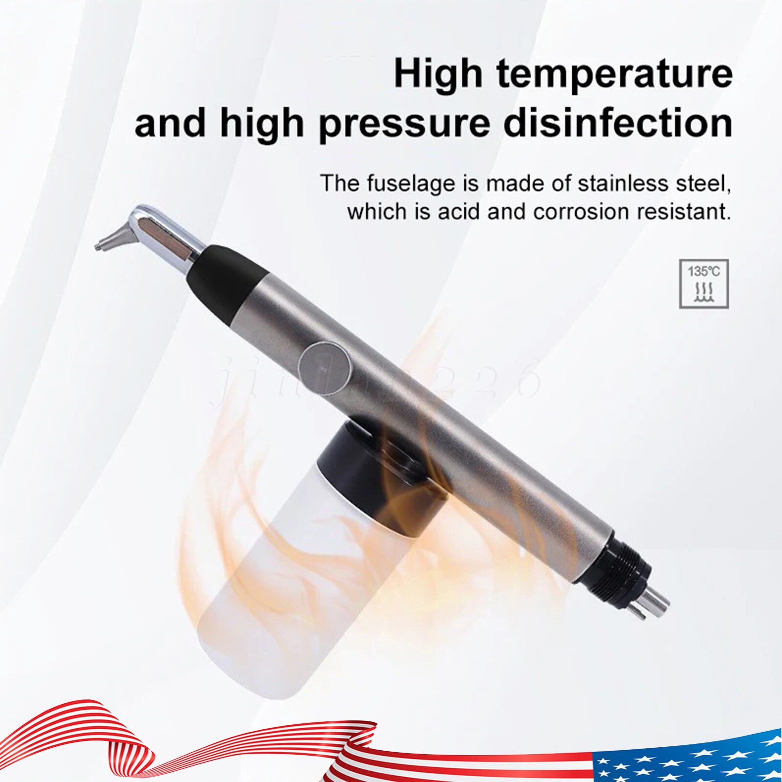Dental Aluminum Oxide Micro Blaster Air Polisher Abrasion Microetcher w/ Water