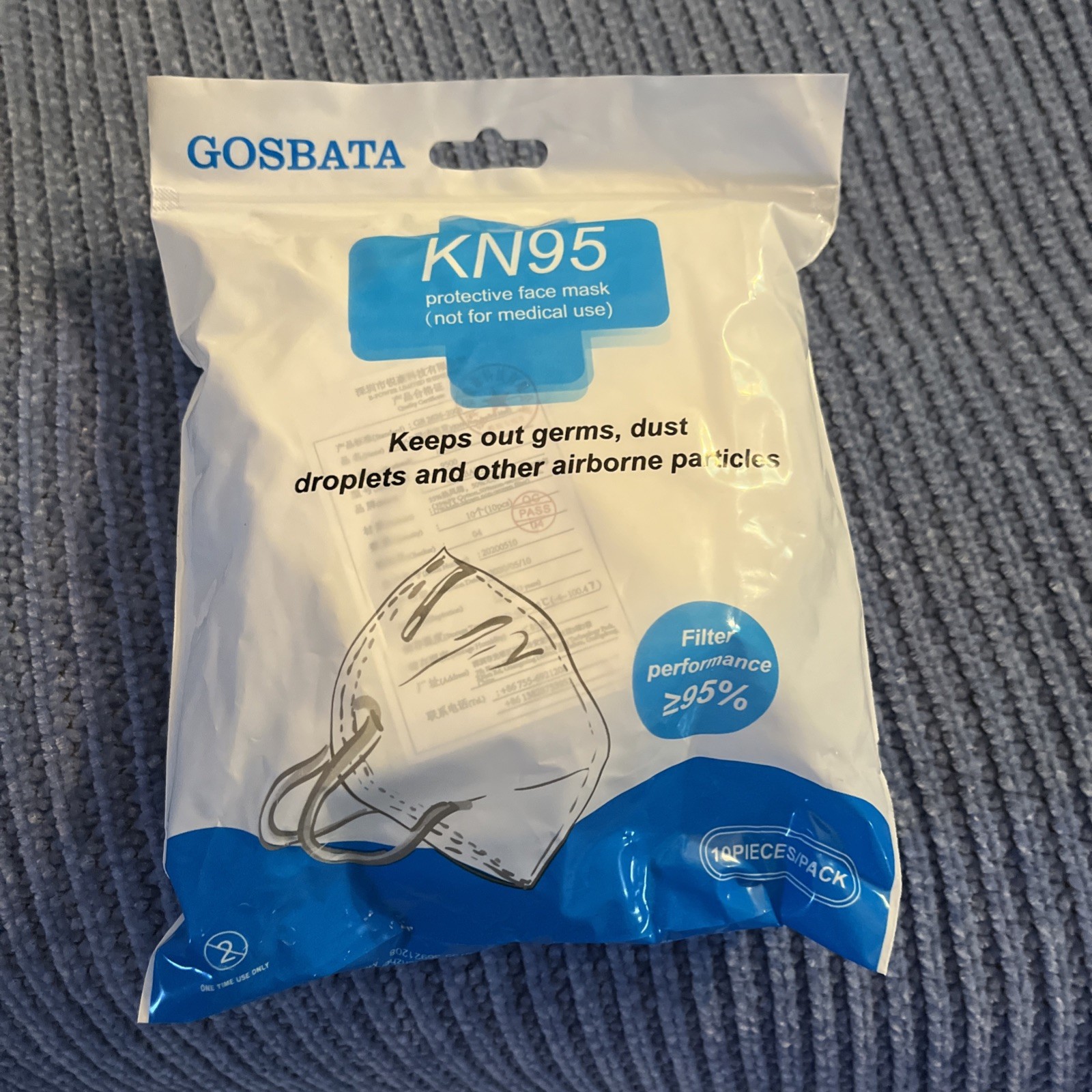 1000 Gosbata KN95 Disposable Masks Box Of 1000 NEW