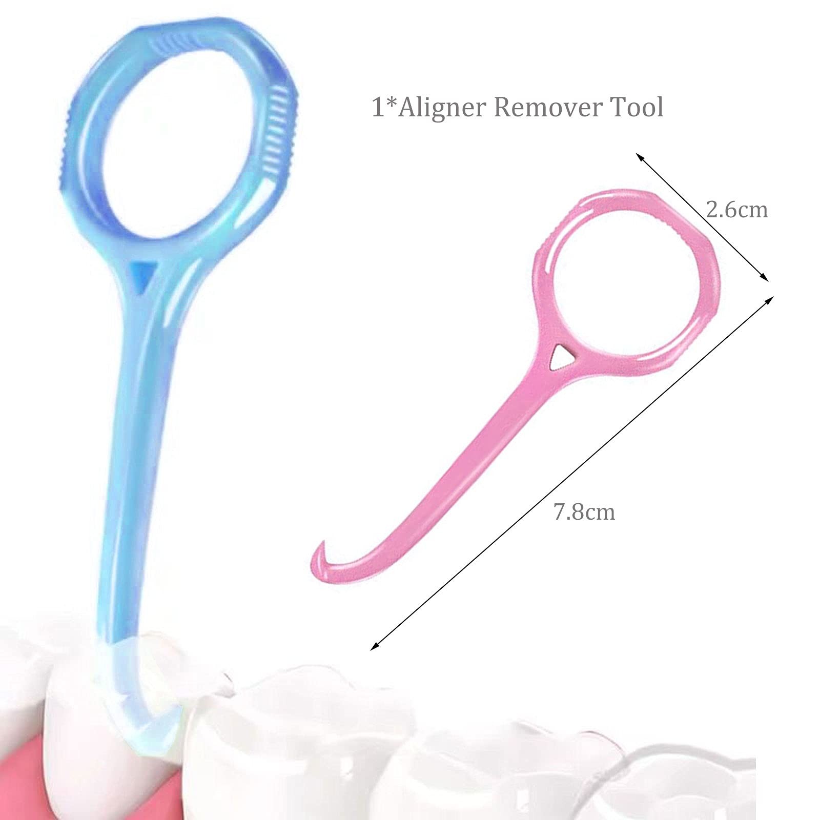 HRASY Oral Care Disassembly Kit/7pcs Including 1 Retainer Case With Pink