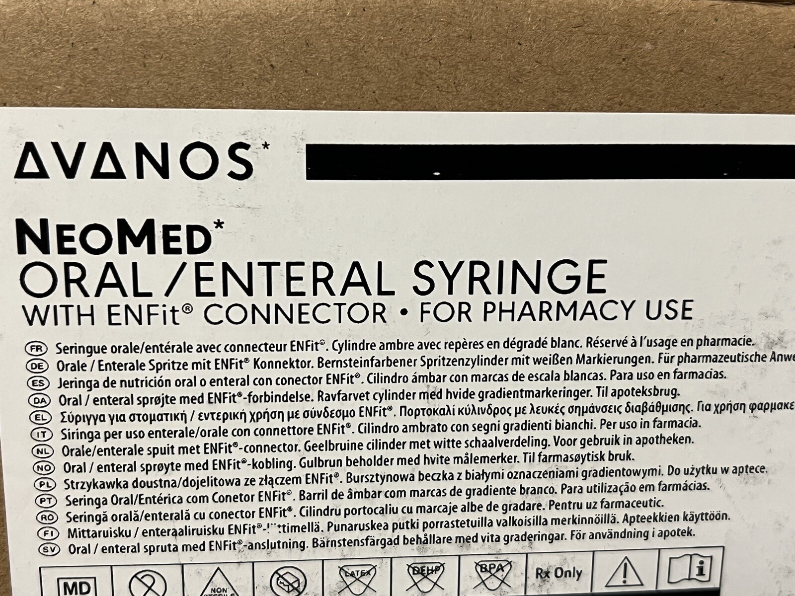 NeoMed 1mL 1cc Oral/Enternal Dose Syringe Dispenser Clear 25/PK BA-S1NC w ENFit
