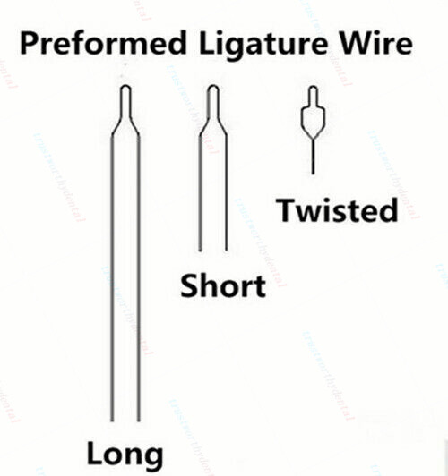 Orthodontic Dental Preformed Ligature Wire Kobayashi Ligatures Ties Brackets