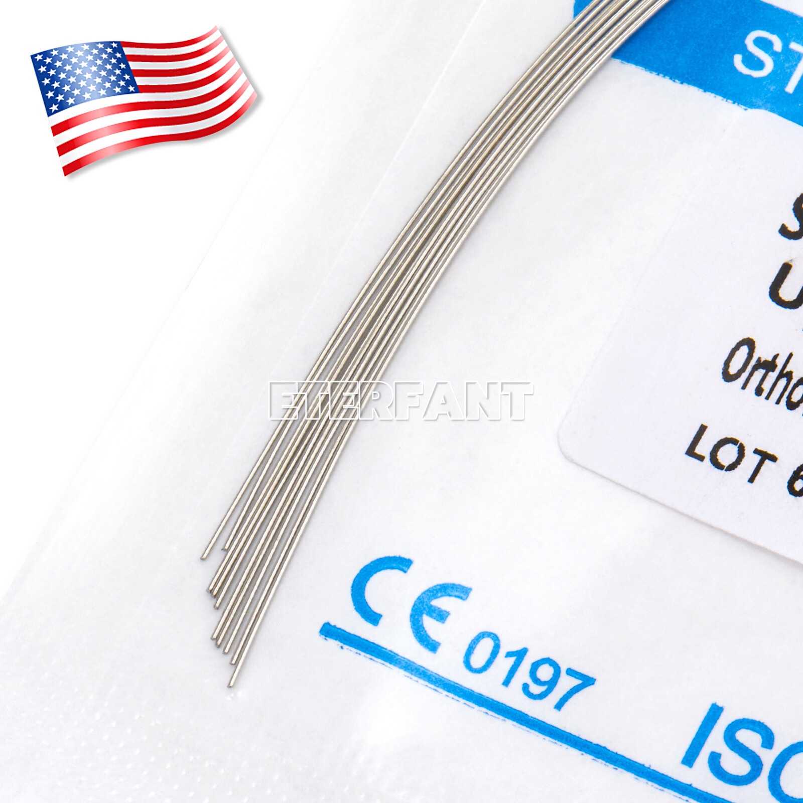 ETERFANT Dental Ortho Arch Wires Super Elastic NiTi/Stainless Steel Round US