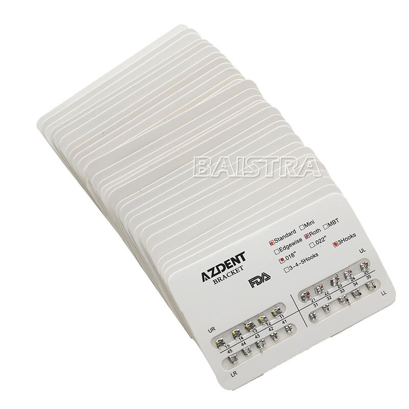 10Packs Dental Orthodontics Bracket Braces Standard Roth.022 Hooks 345 AZDENT