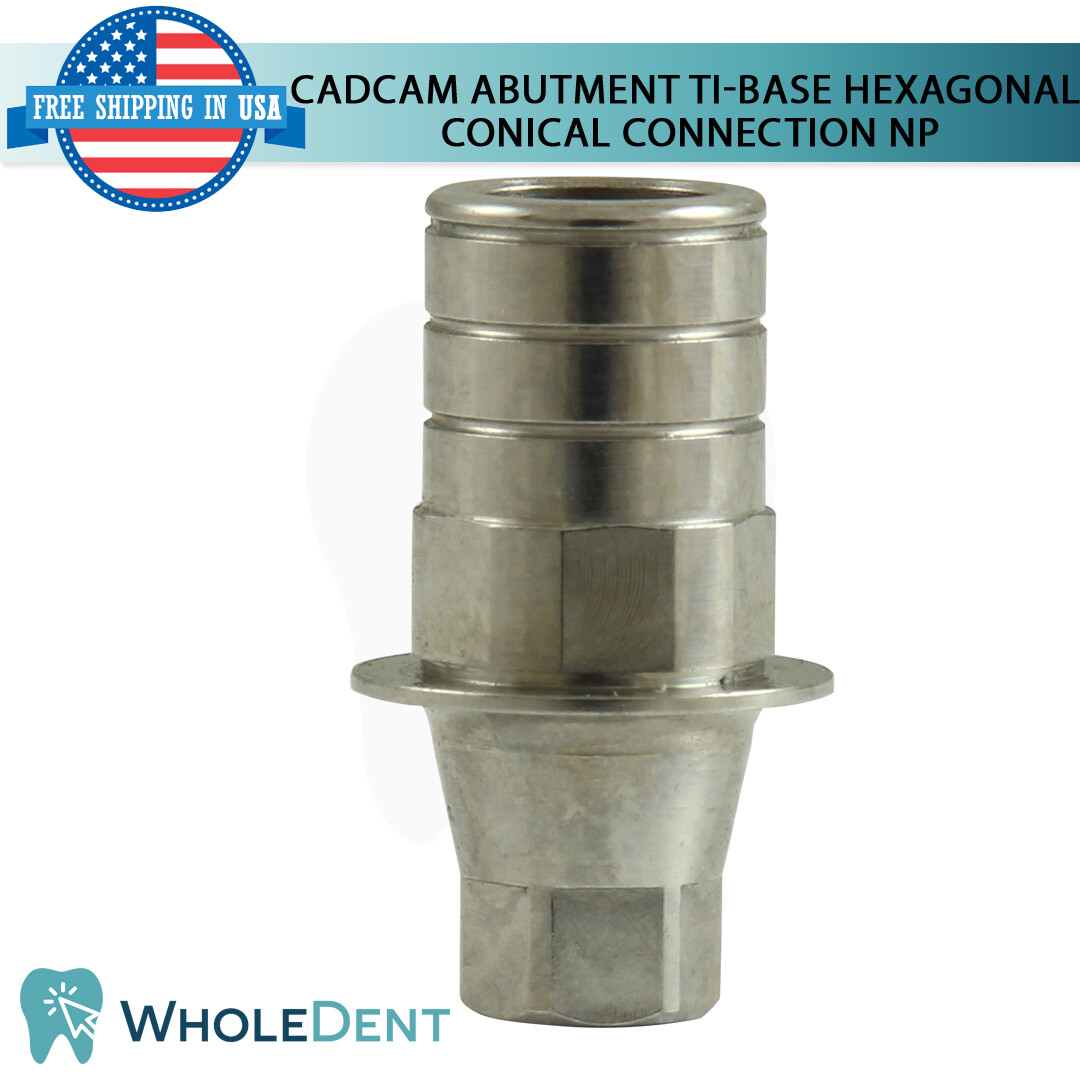5x Dental Narrow Anti Rotational Titanium Base Conical Hex 2.25mm Connection