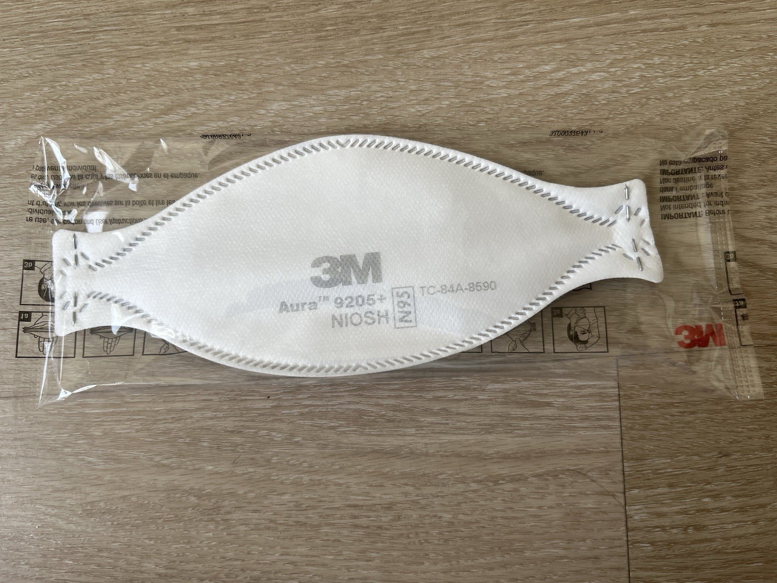 3M 9205+ Aura N95 Particulate NIOSH Protective Respirator Face Masks 20 Pack