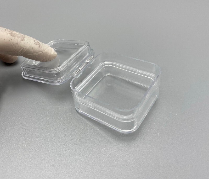 Denture False Teeth Membrane Case Container Hinged Display Box Jewelry Retainer