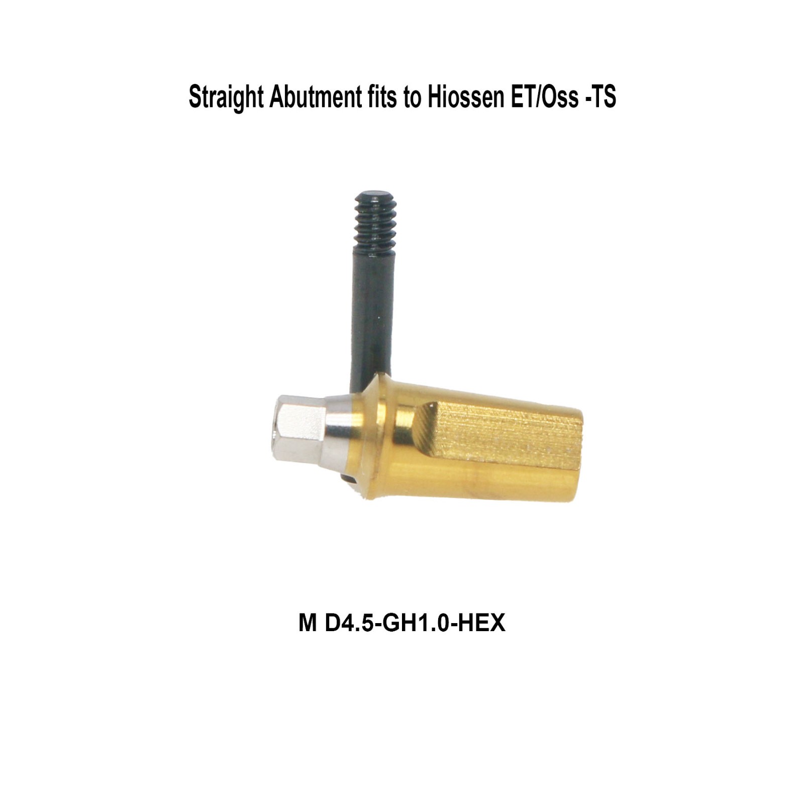 US Titanium Straight Abutment Hex For Hiossen ET Osstem TS Mini Regular Platform